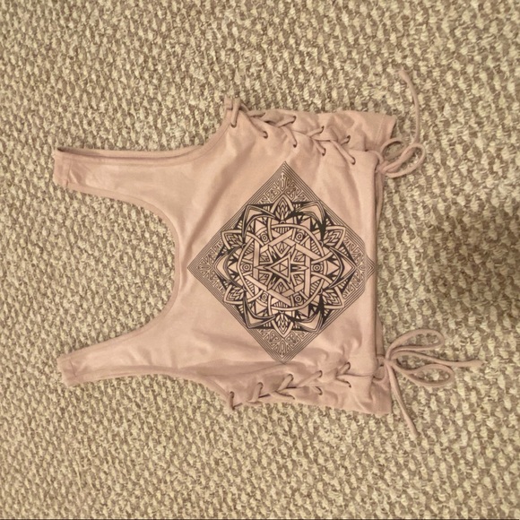 Kendall & Kylie cropped suede top - Picture 1 of 3